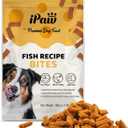 iPaw Dog Treats for Puppy Training, All Natural Human Grade Dog Treat, Hypoallergenic, Easy to Digest, Fish and Cheese Bites, 4.2 Ounce, Pack of 1, Best By: 01/22/2026
