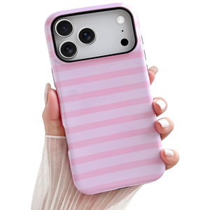 for iPhone 17 Air Case Cute Aesthetic Horizontal Striped Phone Case for Women Girl Shockproof Slim TPU and Hard PC Protective Cover 6.5 inch 2025 - Green and Blue