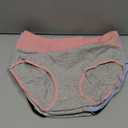 MISSWHO Womens High Waisted Cotton Underwear Full Coverage Soft Double-Layer Waistedband Panties (Regular & Plus Size) (Large, 5 Pack=multicolor-02)