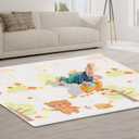 besuhot Baby Play Mat 74 x 50 Inch Foldable Baby Floor Mat, Reversible Baby Foam Mat for Babies and Toddlers Infants, Portable Waterproof Activity PlayMats for Indoor Outdoor