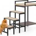 Dog Window Perch Dog Steps for High Beds and Couch, 22''H Non-Slip Stairs for Small Medium Cats, 4 Steps Pet Bunk Bed with Stair, Sturdy Frame,