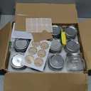 BIGIVACA 16 oz Wide Mouth Mason Jars, 12 Pack Canning Jars with Embossed Fruit Pattern, Glass Jars for Food Storage, Preserving, Pickling, Meal Prep, DIY Crafts and Home Decor