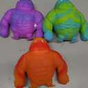 3 Pack Gorilla Squeeze Stress Relief Toy - Soft Durable Anxiety Relief for Kids & Adults, Squishy Monkey Fun Fidget Sensory Toy for Relaxation and Focus, Party Favors for Kids.