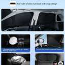8PCS Window Shades for Honda CRV(2023-2025) Accessories Full Coverage Sun Shade for Side Windows, Rear Triangular & Windshield UV Protection & Privacy for Camping, Napping, Relaxing