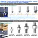 Stem Caster Wheels 2 inch Heavy Duty, Swivel Threaded Stem Mount Casters Set of 4 with American Size UNC 1/4"-20 x 1
