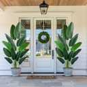 YEPDIN Artificial Bird of Paradise Plant 6 Ft Tall Fake Banana Leaf Plant for Indoors and Outdoors,Faux Palm Tree with Plastic Pot for Office and Home Decor,L180