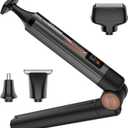 Hatteker Upgraded Mens Electric Back Shaver Body Grooming kit Body Trimmer Facial,Arm,Chin Beard Trimmer Cordless Hair Clipper with Adjustable Extension Handel Waterproof LED Display