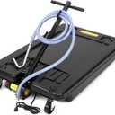 DEXSO 17 Gallon Electric Oil Drain Pan with 110V Pump & 8 Ft Hose, Low Profile & T Folding Handle Oil Drain Cart for Truck Cars SUVs (Black)