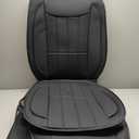 AOOG Leather/ Leatherette Automotive Seat Covers for Cars SUV Pick-up Truck, Universal Non-Slip Vehicle Cushion Cover Waterproof Protectors Interior Accessories, Full Set. (BLACK)