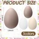 Gejoy 24 Pcs Neutral Easter Eggs Plastic Fake Chicken Eggs 2.36 Inch Vintage Boho Easter Decor Pastel Bowl Vase Fillers Farmhouse Spring Decorations for Home Table DIY Craft (Cream)