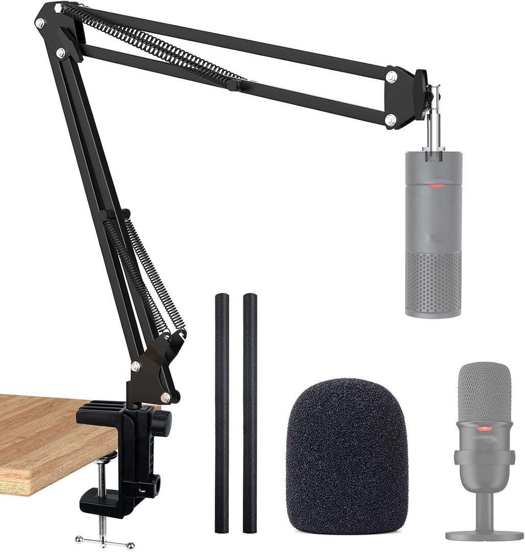 SUNMON SoloCast 2 Mic Arm with Pop Filter Windscreen - Gaming Microphone Stand Compatible with SoloCast 2, Mic Stand with Foam Cover