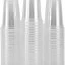 Walasaso Plastic Cups, 100 Pack 12 Oz Clear Plastic Cups Disposable 12 Oz for Home Office Outdoors Picnic, Suitable for Anniversary Party