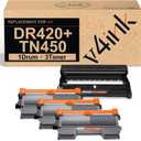 v4ink Compatible TN450 Toner Cartridge and DR420 Drum Replacement for Brother TN450 TN420 DR420 Toner Drum Set for Brother HL-2270dw HL-2280dw HL-2230 HL-2240d MFC-7240 MFC-7360n MFC-7860dw Printer