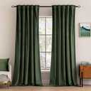 MIULEE Velvet Curtains 84 inches 2 Panels - Luxury Blackout Curtains for Bedroom Living Room Thermal Insulated Super Soft Window Drapes Rod Pocket & Back Tab, Olive Green, W52 x L84 inches