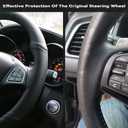 Microfiber Leather Car Steering Wheel Cover Anti-Slip Stitch Wheel Wrap Fit for Honda Civic Civic 8 2006 2007 2008 2009 2010 2011 (2-Spoke),Red