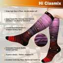 Graduated Compression Socks for Women&Men 20-30mmhg Knee High Socks Travel Hiking Running Stocking (S/M)