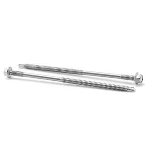#12 x 5" Sheet Metal Screws 100PCS 410 Stainless Steel Hex Washer Head Fast Self Tapping Screws by SG TZH