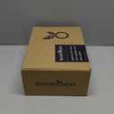 Bloomondo Empty Spice Jars with Label Pack (12x Bamboo Lid Glass Jar). Small 6oz Spice Storage Bottles with 112 Printed Stickers and 48 Writable Pantry Labels for Seasoning Containers