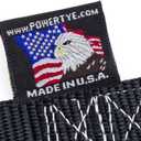 PowerTye Cam Buckle Tie Down Straps  2 inch x 12ft Straps with Latch Hooks  Ideal for Motorcycle, ATV, Trailers, and Truck Bed Cargo  600 lb WLL & 1,800 lb Break Strength  USA Made, Black (Pair)