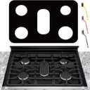 bezoku Stove Cover For 30 Inch LG Gas Range Model LRG3093 LRG3095 LRG3061 LRG3193 LRG3085 LDG3036 LDG3016 LRG3193 LRG3194, Upgraded 0.4MM Thickness Reusable Stove Burner Covers For LG Stove Protector