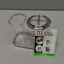 mDesign Plastic Toothpaste and Toothbrush Holder Center with Cup/Cover - Organizer for Bathroom Vanity Countertop - Holds Paste, Floss, Accessories - Hyde Collection - Clear