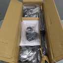 Corner Shower Caddy Tension Pole: Stainless Steel Rustproof 4-Tier Shower Organizer - 47-121 inch Adjustable Bathroom Shelves for Bathtub Shampoo Storage - Tension Rod Floor Standing Bath Rack - Black