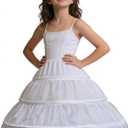 ABAO SISTER 3 Hoops Petticoat for Flower Girls Crinoline Skirt Girl Crinoline Underskirt, 8-9Y