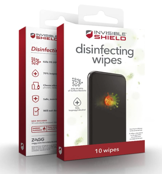 4pcs ZAGG Invisible Shield Device Wipes (10 wipes Pack) for Smartphones & Tablets 