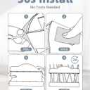 FOOGWEE 9.8" Acrylic Straw Holder for Cabinet Door - Straw Organizer with Ultra-Sticky Adhesive, Kitchen & RV Essensials, 5-Compartment Storage for Reusable Straws & Brushes, Colored Pencils, Markers (Clear)