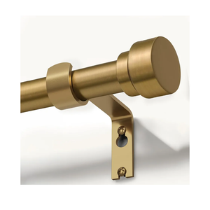 TANGWIN Gold Curtain Rods for Windows 48 to 84 Inch(47ft),1 Inch Adjustable Curtain Rod,Heavy Duty Window Rods,Decorative Swan Finials Drapery Pole,Telescoping Single Rod for Bedroom 3688",Brass