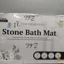 Extra Large Stone Bath Mat 30 x 20 in, 5-Piece, Bath Stone mat for Bathroom Natural Diatomaceous Earth Bath Mat, Stone Shower mat for Kitchen/Bathroom, (Light Grey-Sculpted), 32" x 20"