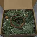 8 Pcs Artificial Christmas Candle Rings 9 Inch Cedar Pine Garland Wreaths with Red Berries Pinecones Wreaths Pine Needles Candle Ring Holder for Christmas Winter Decorations Table Centerpiece