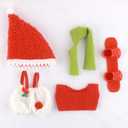 17cm Doll Christmas Clothes, 5Pcs Christmas Outfit for 17cmdoll (NO Doll) with Accessories Suit Cute Stylish Dress Up Set Xmas Gift