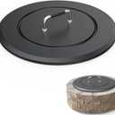 Fire Pit Lid 25.6"-Heavy-Duty Metal Cover with Handle,All-Season Protection