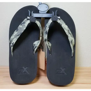 ZeroxPosure Men's Size 11 Wide Strap Flip Flop Sandals Black Green Urban Camo