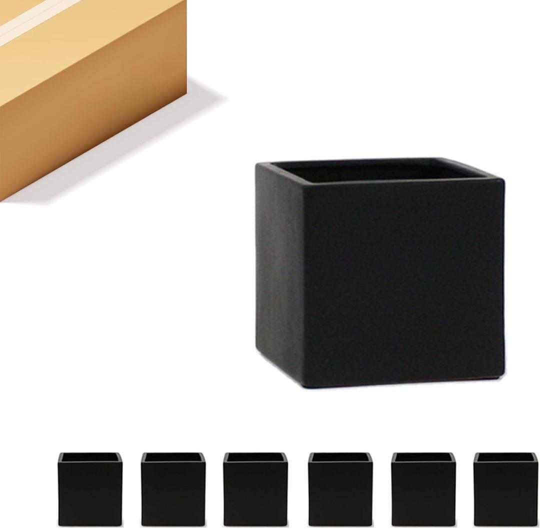 12 Small Black Ceramic Flower Buckets