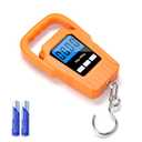 SKEAP Digital Fish Scale Hanging Scale Fishing Scale,110lb/50kg Luggage Scale,Upgrade Large Handle & Backlit LCD Display, Electronic Balance Digital Fishing Postal Scale,Orange,Fishing Gifts for Men