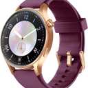 Fitpolo Smart Watch for Women,1.3" AMOLED Touchscreen Fitness Tracker, Make/Answer Calls, Heart Rate SpO2 Monitor,IP68 Waterproof,Sleep Activity Tracking Smartwatch for Android Phones iPhone (Purple)