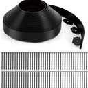 Landscape Edging, 3" x 66' Garden Edging, No Dig Edging for Landscaping with 80 Pcs Anchoring Spikes, Flexible Landscape Border Edging for Landscaping, Yard Lawn, Flower Beds(Black)