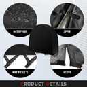 40 Inch Firewood Log Rack Cover 104 x 102 x 61 cm, Heavy Duty 600D Oxford Firewood Log Hoop Cover with PVC Backing, Outdoor Waterproof Round Fire Wood Rack Cover with Zipper, Buckles, Velcro