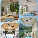 28 inch Plug-in Ceiling Fan Light with16.5ft long cord, Gazebo fan light Dimmable 3CCT LED,Reversible,Portable Hook Design for Bedroom Garage Tent Porch Kitchen patio