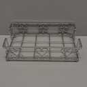 Silver Guest Towel Holder Tray for Bathroom  Napkin Organizer for Disposable Hand Paper Towels, Vanity Countertop Napkin Holder, Modern Bathroom Accessory for Guest Use and Dcor