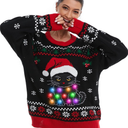 HSCTEK Light Up Women Knitted Christmas Sweater