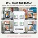 Elderly Monitor with Camera and Audio, 2-Way Talk Room Monitors for Elderly, Call Button, Med Reminder, Temp Monitoring, Night Vision, Pan-Tilt-Zoom Video Monitor for Elderly Care & Caregivers/No WiFi