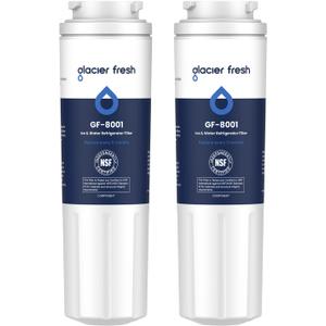 GLACIER FRESH UKF8001 Compatible with Whirlpool Refrigerator Water Filter 4, EDR4RXD1, EveryDrop Filter 4, 4396395, Maytag UKF8001, UKF8001AXX, WHR4RXD1, KAD4RXD1, 46-9006, Puriclean II, Pack of 2