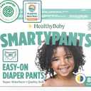 SmartyPants Pull Up Style Diapers | EWG Verified Safe & Plant-Based | Quilted 360 Waistband, Super Absorbent for Overnight Leak Protection | Training Pants by HealthyBaby | Size 8 (30 Count)