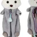 Otter Pencil Pouch, Cute Otter Zipper Pencil Pouch, Plush Animal Pencil Case Bag for Office Classroom Supplies