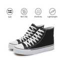 Iarus High Top Sneakers for Women White Canvas Comfortable Shoes for Women Walking Casual Sneakers Tennis Shoes（balck10.5）