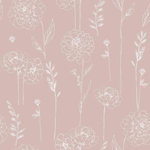 RoomMates RMK12688PLW Pink Maisey Peel and Stick Wallpaper