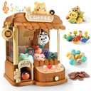 Large Claw Machine for Kids Adults, Mini Vending Machine with 30 Fun Toys, Candy Dispenser Machine, Prize Dispenser with Music L